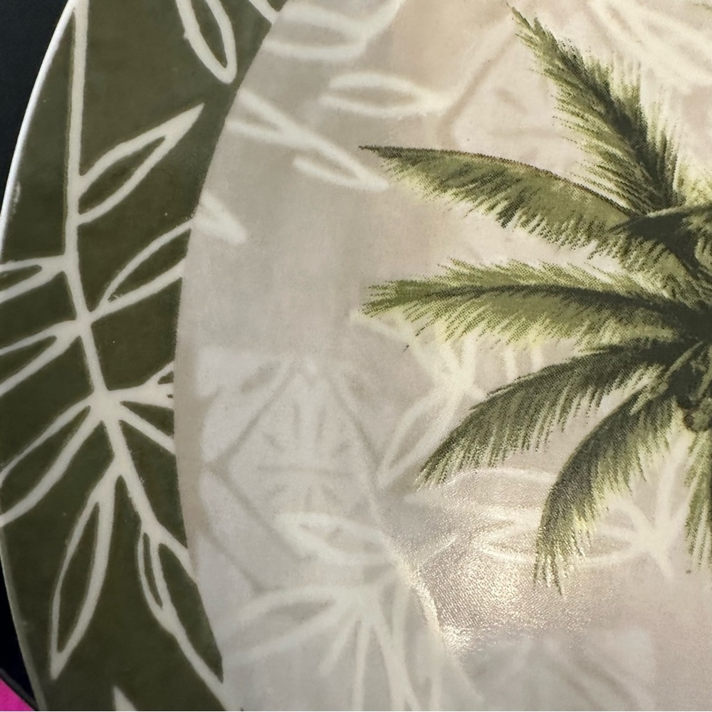 Tropical Chic Coastal Decorative Palm Tree 8" Plate - Green - - Picture 8 of 10